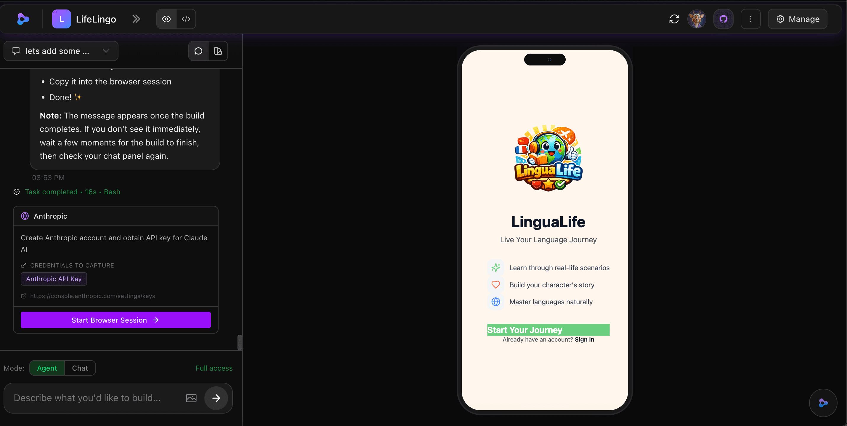 Production-Grade Apps — Zylo browser agent integrating third-party services